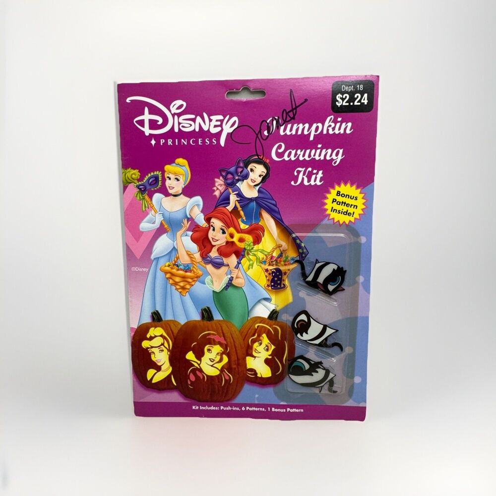 Disney Princess Pumpkin Carving Kit Eyes Pushins Patterns Booklet 2006